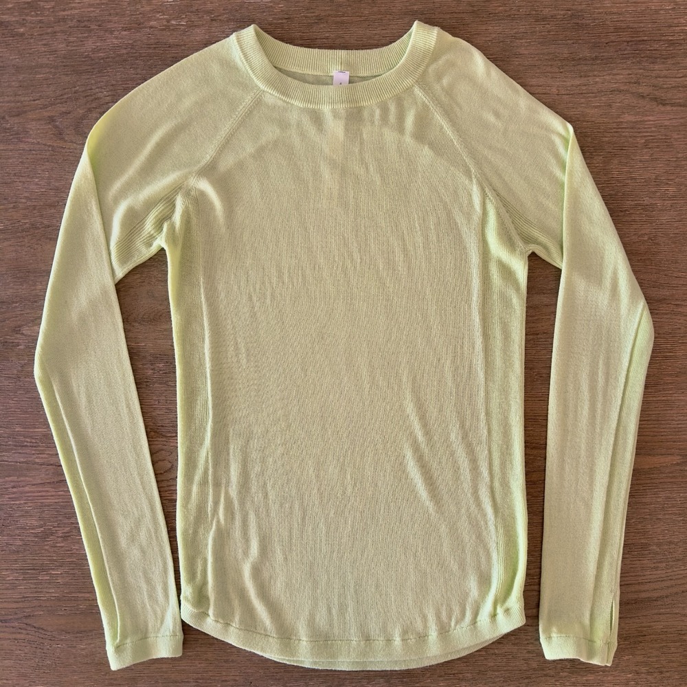 Lululemon Lightweight Boolux Cashmere Blend Long Sleeve Sweater-Crispin Green-4